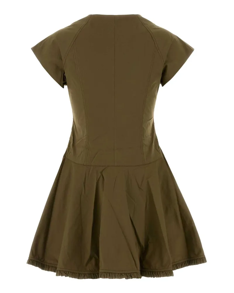 Ganni Cotton Dress — Green Green