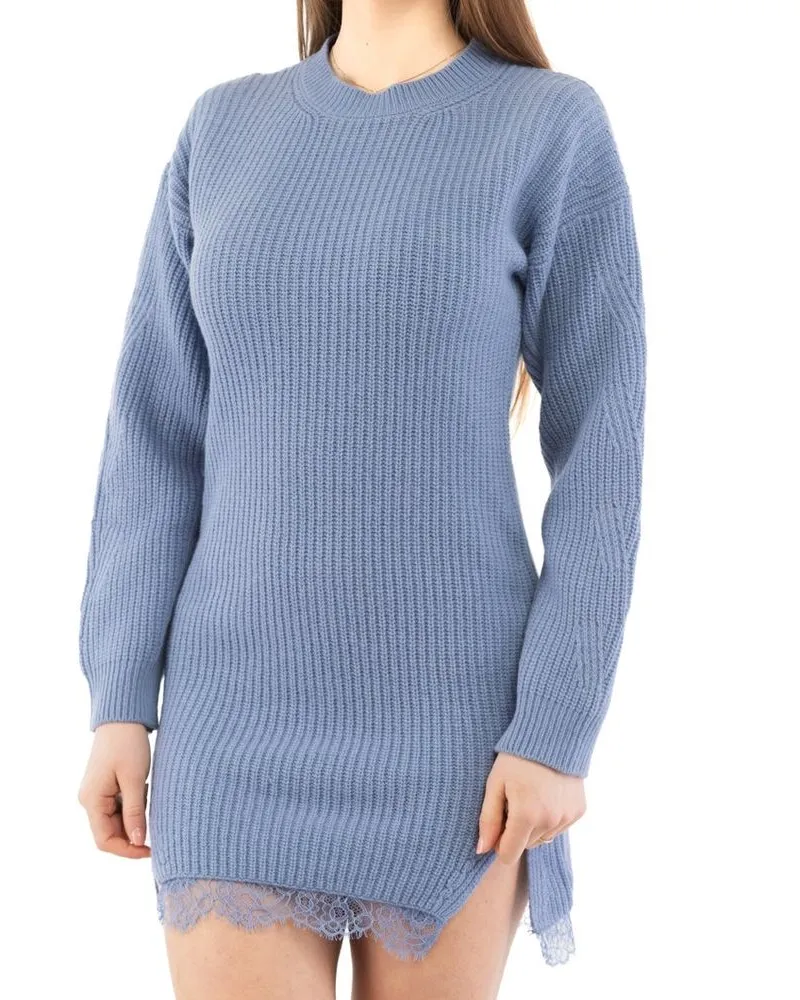 Moschino Women's Purple Wool Casual Dress Purple
