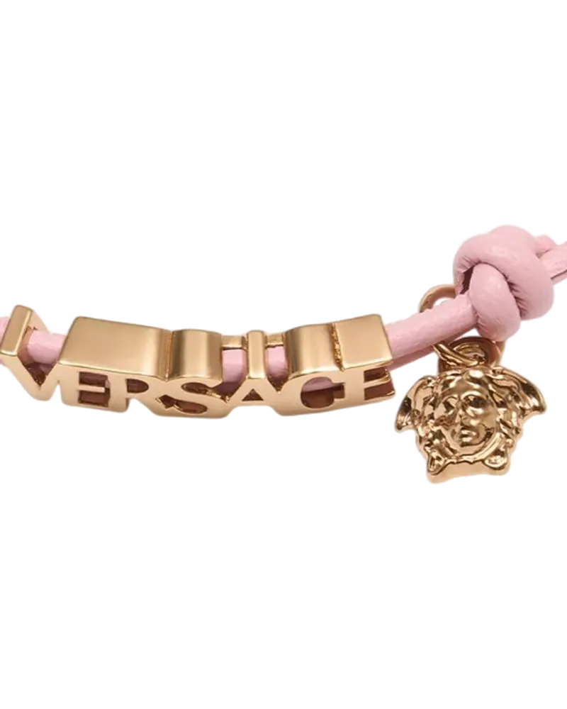Versace Metal with Logo Charms Bracelet — Pink Pink