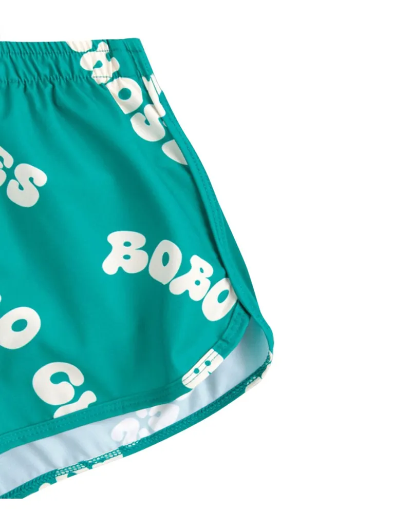 BOBO CHOSES All-Over Logo Swim Shorts — Green Green