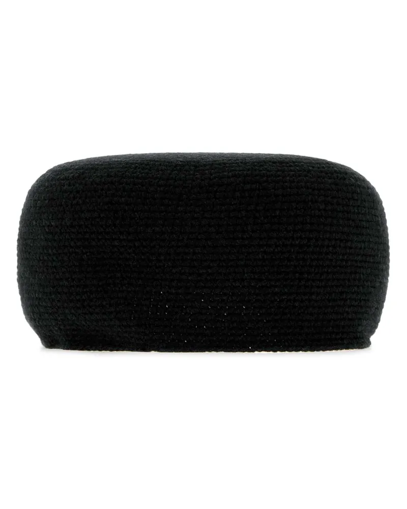The Row Women's Black Cashmere Perleaf Hat Charcoalmelange Exterior: Cappelli Gray