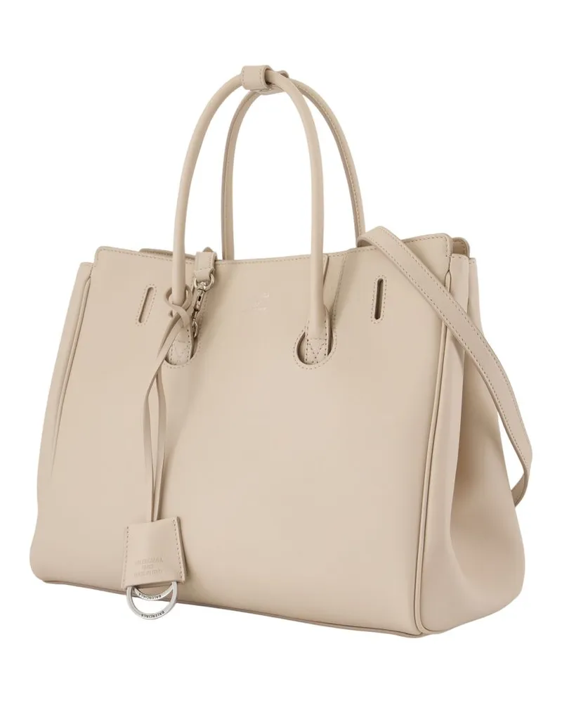 Balenciaga Women's Hampton Carry All Small Handbag -  Leather Beige Calfskin Bags Handbags-Purses Beige