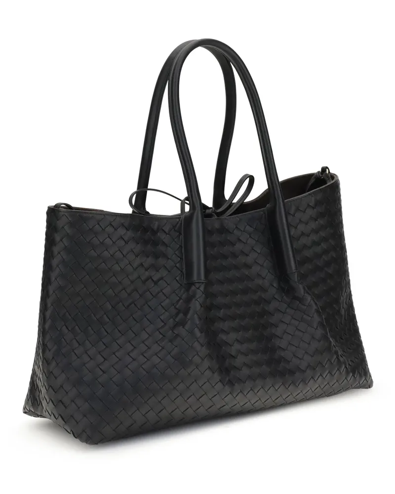 Bottega Veneta Women's Tote Bag Pinacoteca Black Calf Leather Black-Fondant-M Br Shoulder Black/fondant-m Black