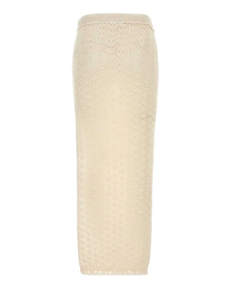 Blumarine Bianco Exterior: Cotton Nylon Gonne Skirt White