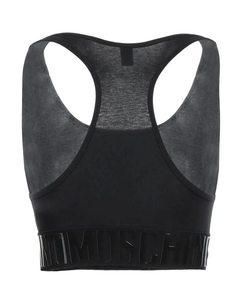 Moschino Women Black Cotton Sport Bra Clothing Black