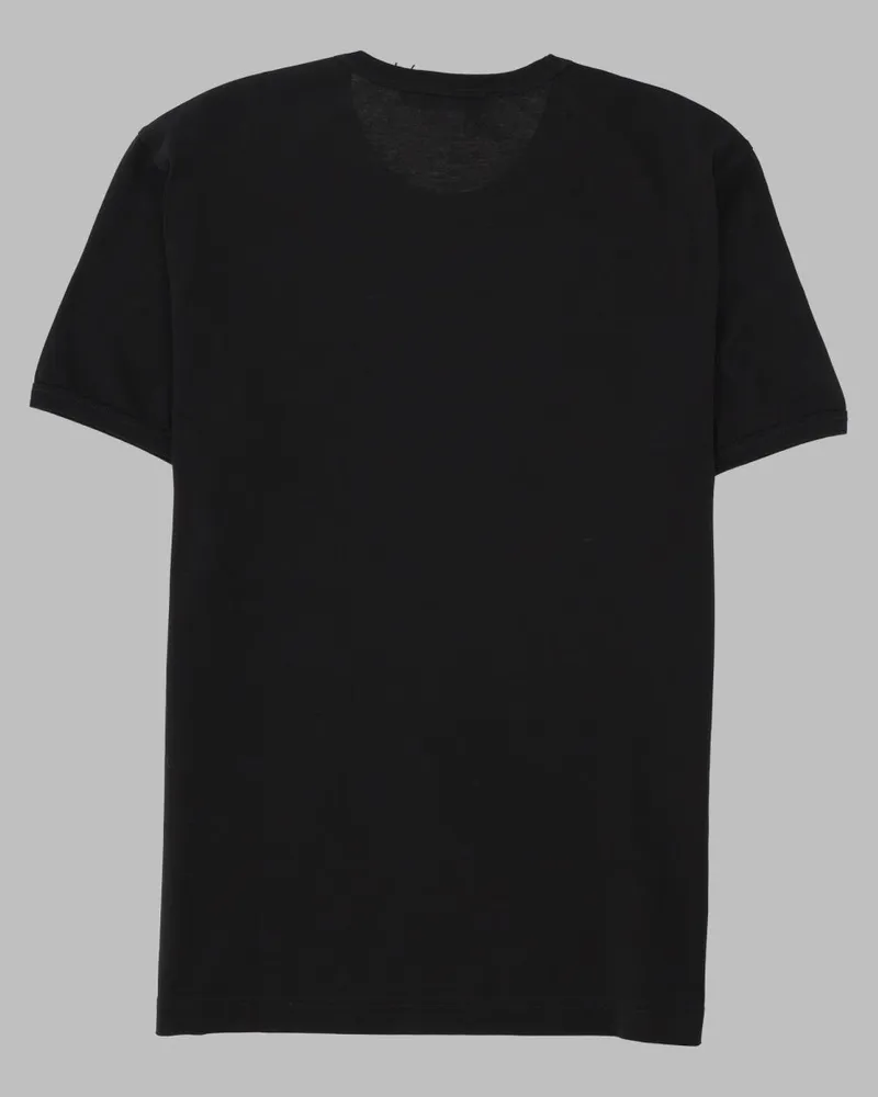 Dolce & Gabbana Metal Plaque Cotton T-Shirt — Black Black