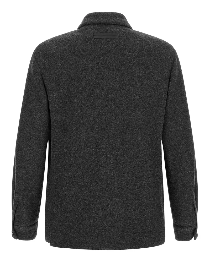 Ermenegildo Zegna Wool-Cashmere Jersey Jacket — Grey Grey