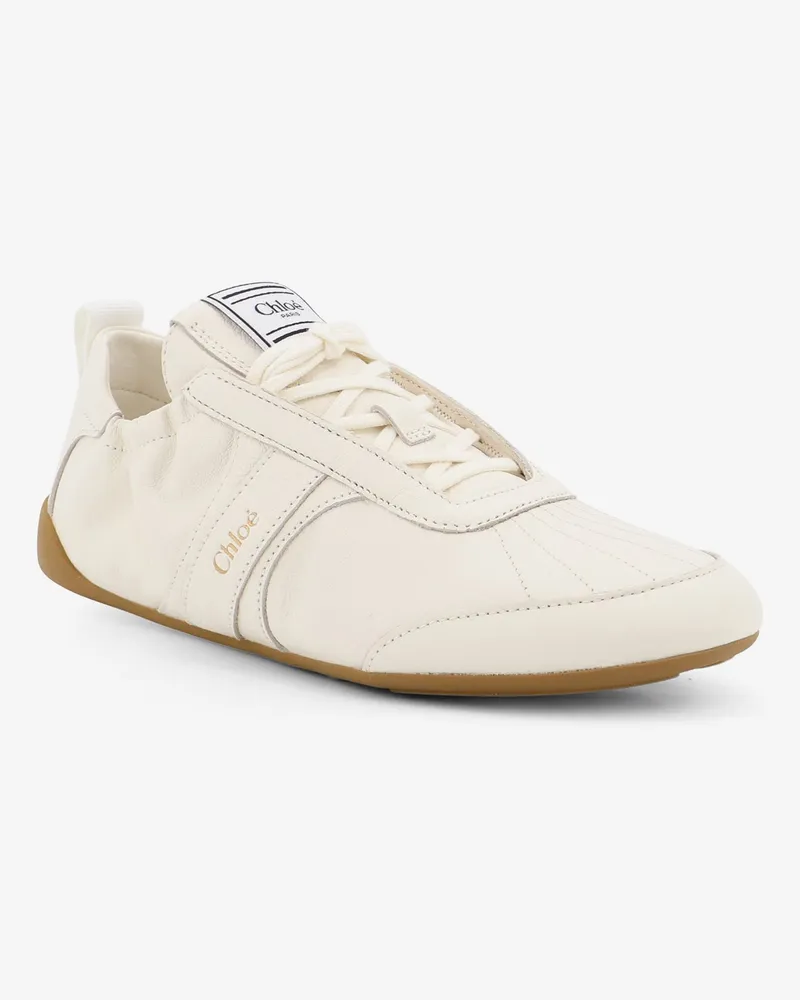 Chloé Women's Sneakers Leather Beige Trainers Beige