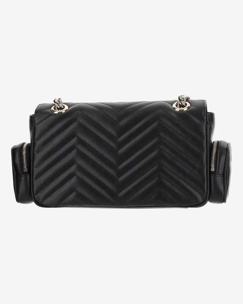 Gucci Matelassé Leather Shoulder Bag — Black Black