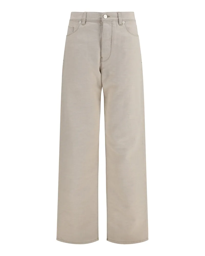 Fendi Women's Jeans Selleria Ivory Denim Cotton Ivory