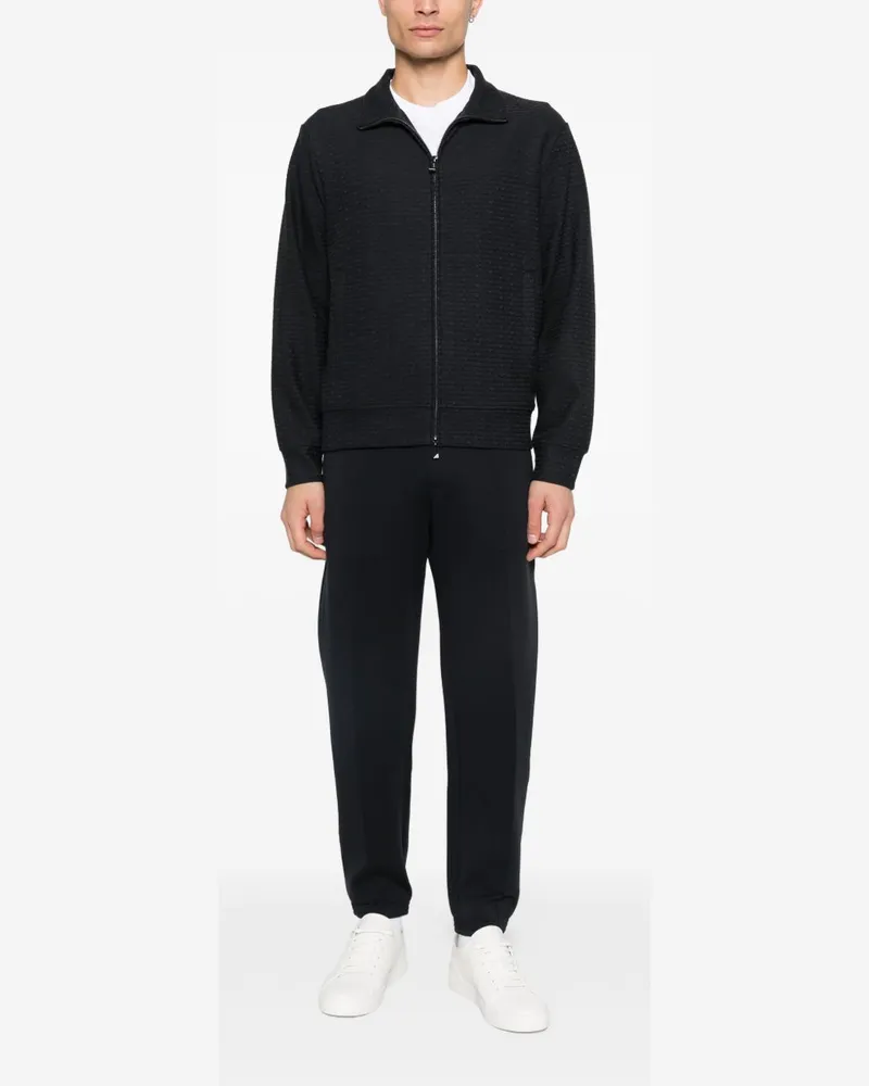 Emporio Armani Logo Cotton Joggers — Black Black