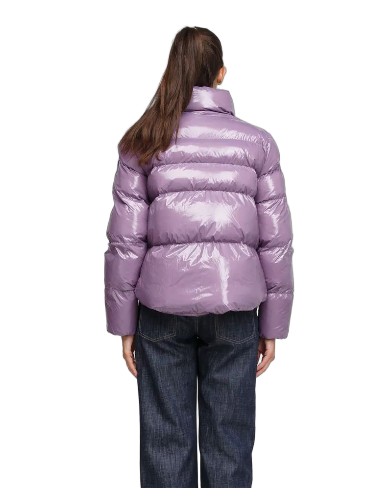 Pinko Women's Winter Jacket Chalk Purple Polyamide Apparel Outwear Purple