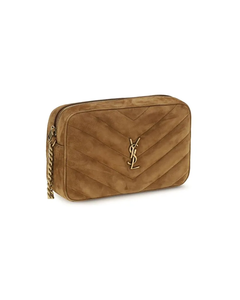 Saint Laurent Camera LouLou Shoulder Bag — Brown Brown