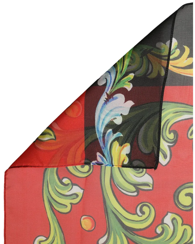Dolce & Gabbana Silk Printed Square Scarf — Multicolor Multicolor