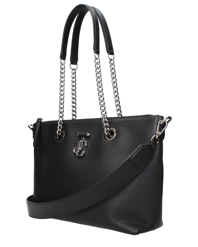 Jimmy Choo Women's Black Leather Shoulder Bag Black