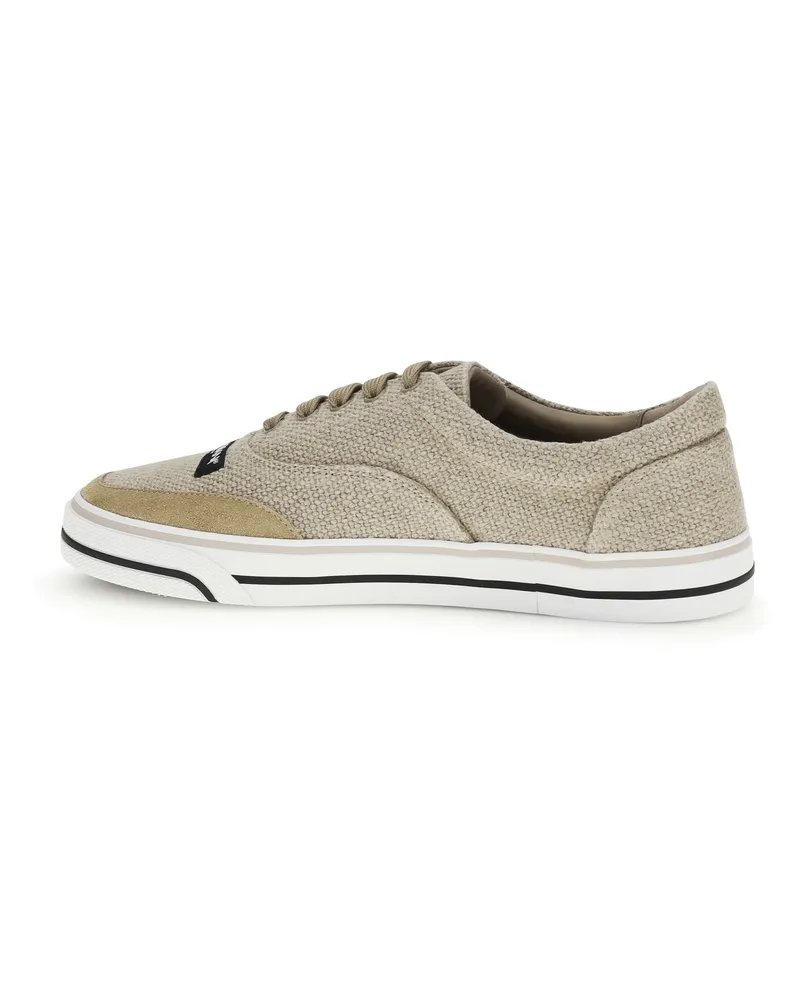 Dolce & Gabbana Men's Dg Sailing Linen Sneakers Beige-Cammello Beige/cammello Beige