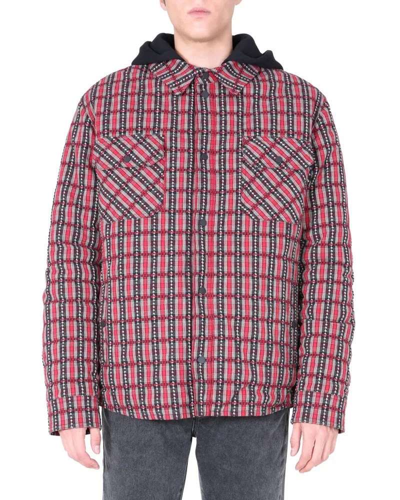 OFF-WHITE Detachable Cotton Padded Padded Shirt — Red Red
