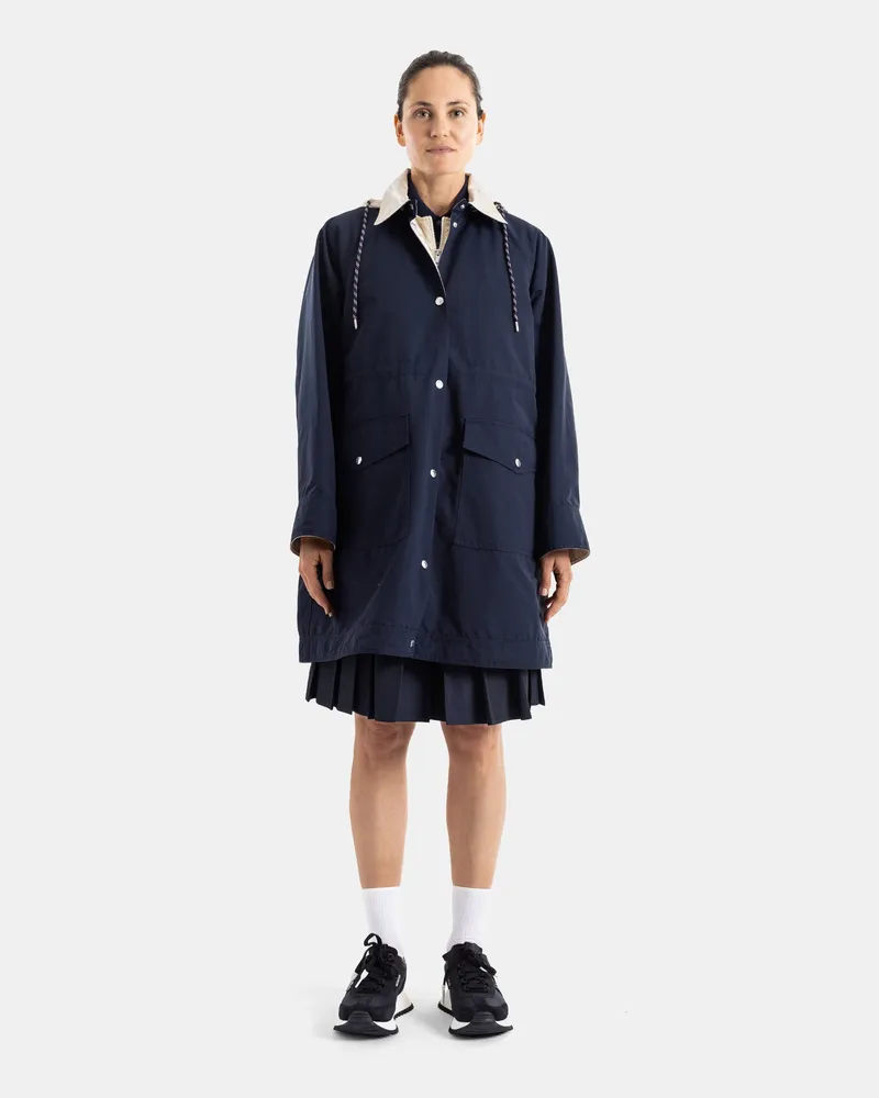 Moncler Women's In-1 Petunia Navy Parka Blue Jacket Navy