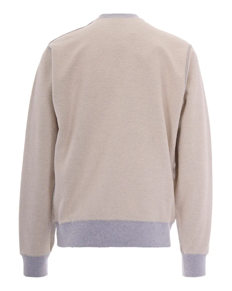 Arte Antwerp Men Reversible Crewneck Sweatshirt Grey Cotton Sweatshirts Sweater Gray