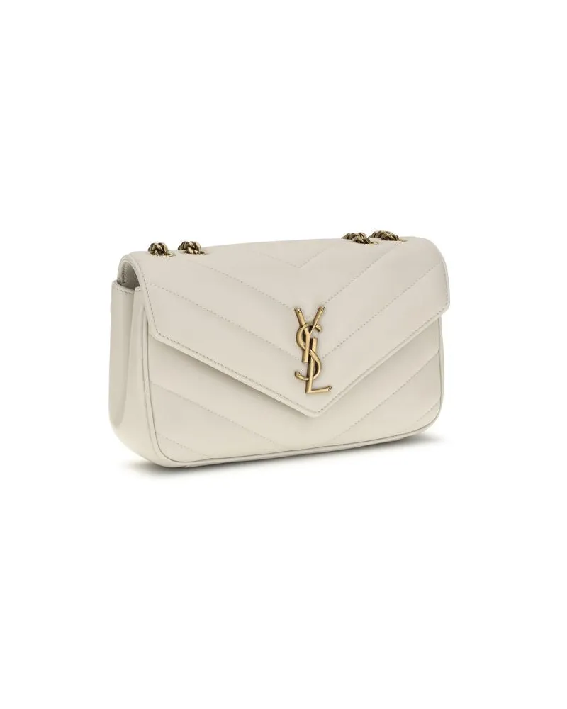 Saint Laurent Women's Beige Lamb Ovis Aries Shoulder Bag Beige