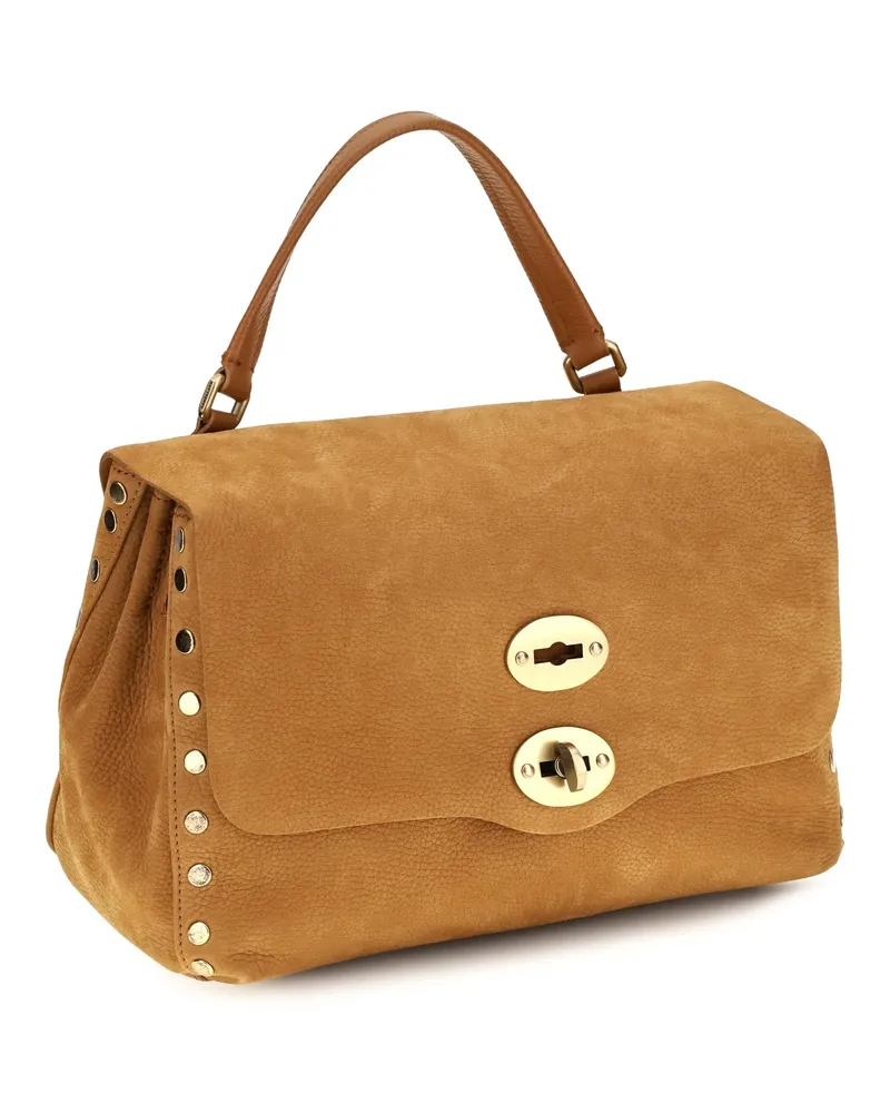 Zanellato Women's Postina Jones Caiman Bag Brown Brandy Shoulder Brown