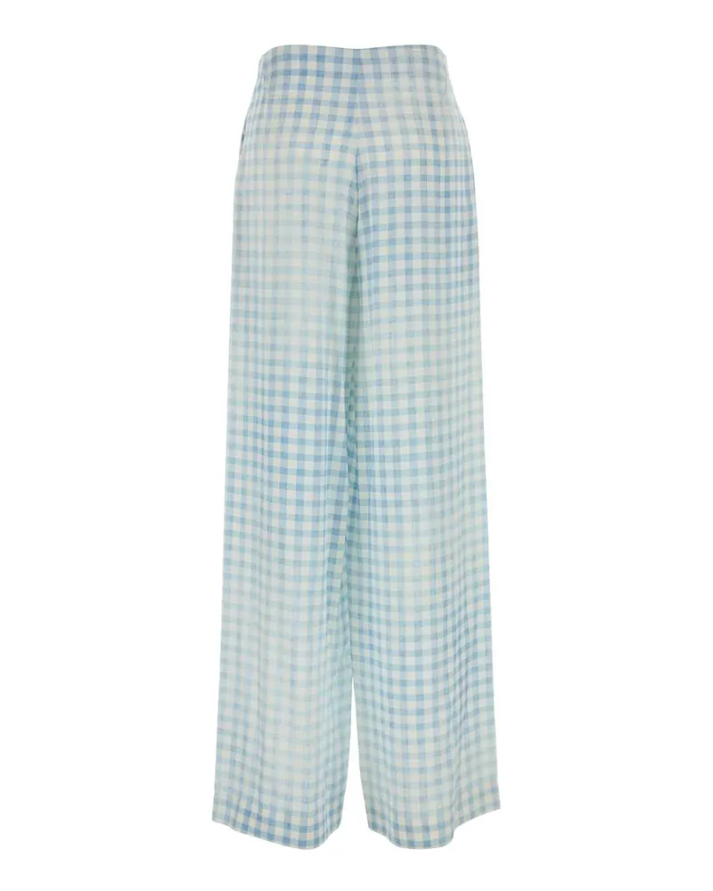 Ermanno Scervino Women's Printed Silk Pyjama Pant Biancoazzurro Sem Pantaloni Blue