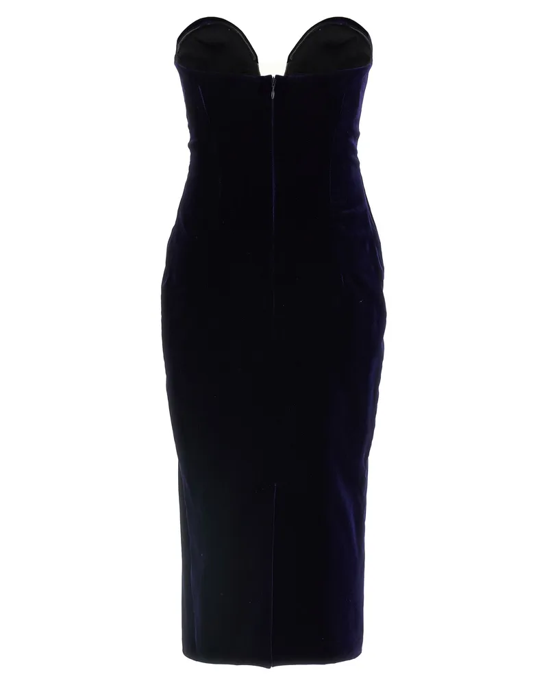 Tom Ford Women Blue Viscose Midi Dress Blue