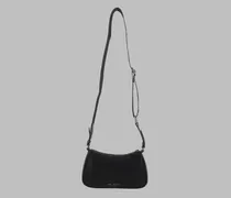 Structured Polyester Top Handle Bag — Black