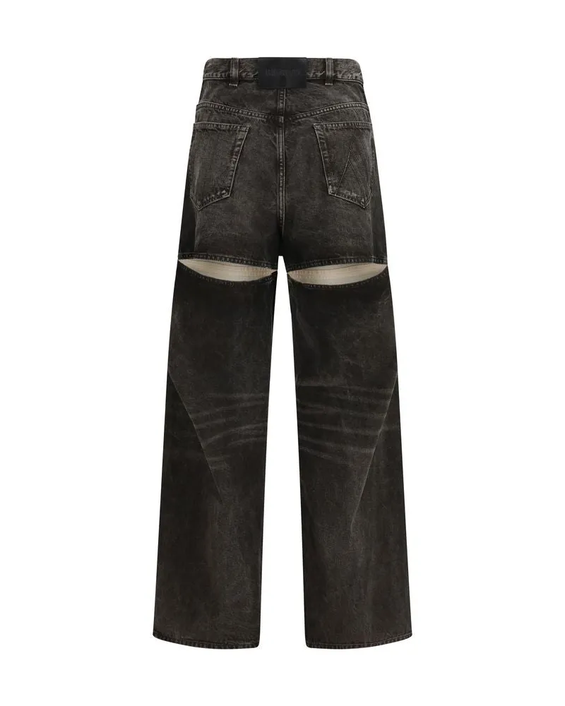 ATTICO Women's Black Cotton High-Waisted Jean Clothing Black