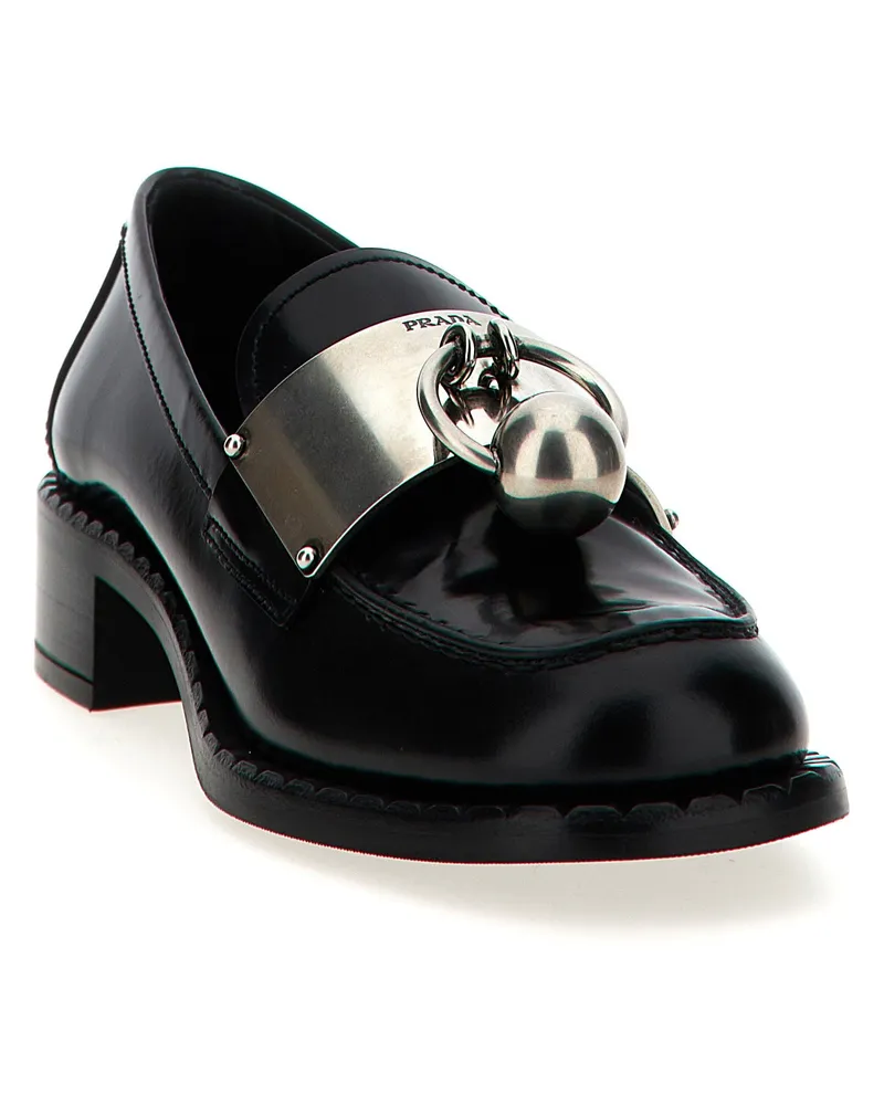 Prada Piercing Loafer — Black Black