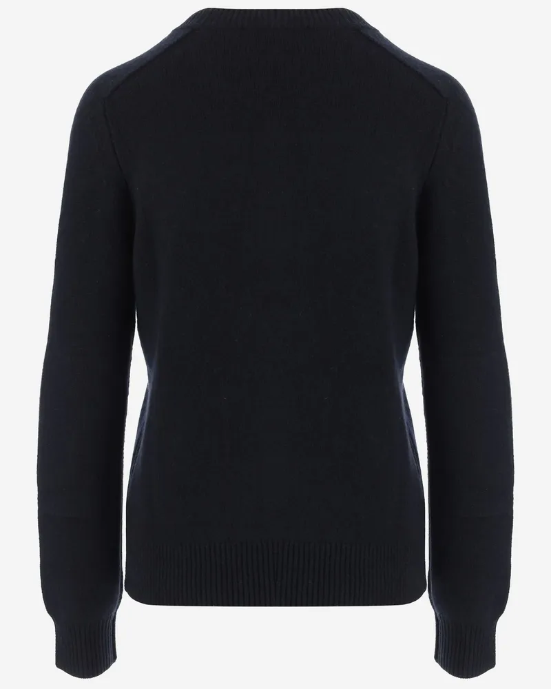 Burberry Cashmere Crew Neck Sweater — Black Black