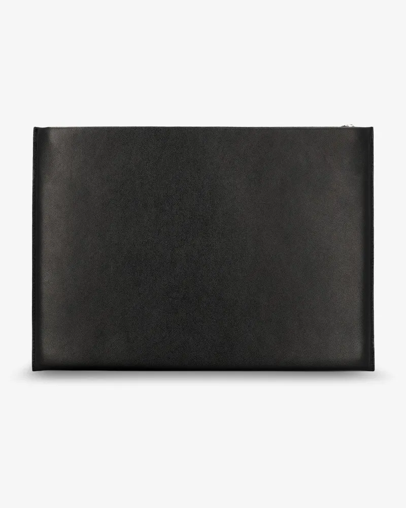 Givenchy Men's Leather Clutch Bag With Logo Black Black