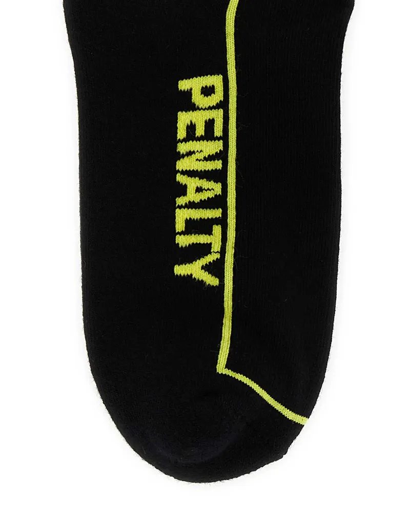 Umbro Men's Black Stretch Cotton Blend Socks Blackyellow Calze Black
