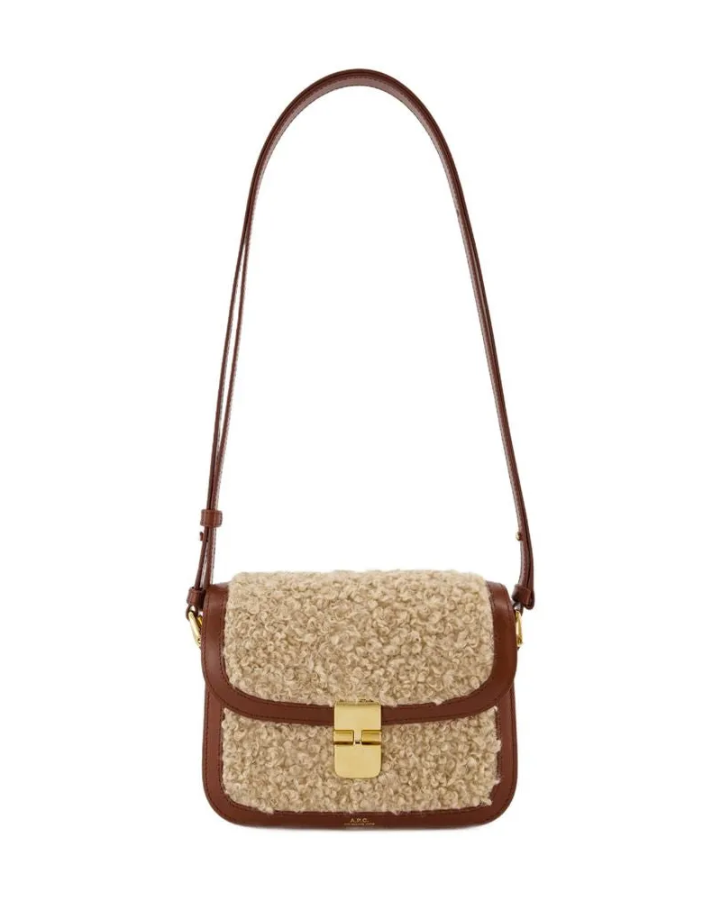 A.P.C. Women's Grace Crossbody Bag Brown Synthetic Brown