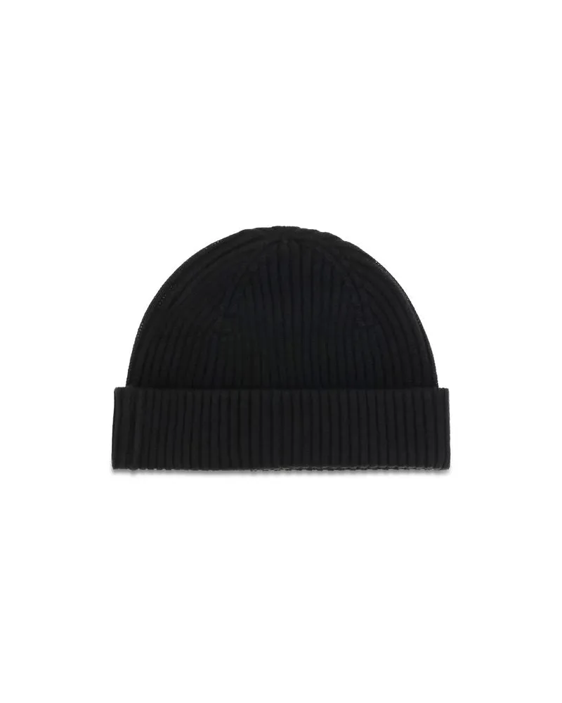 Parajumpers Men's Black Wool Oves Aries Beanie Accessory Black