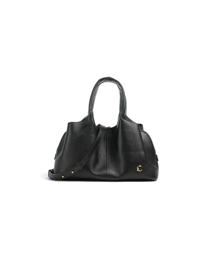 Coccinelle Women's Handbag Black Grained Leather Bags - Handbags / Top-handle-bags Black