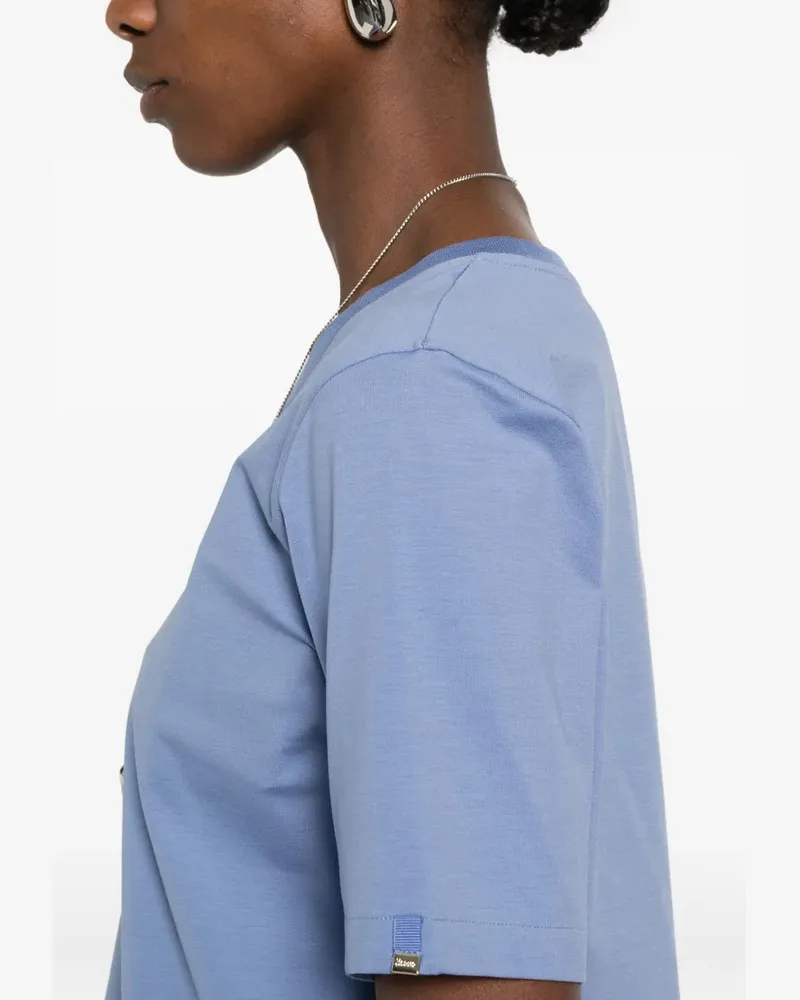 Herno Women's Round-Hem T-Shirt Ss26 W Periwinkle