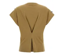 Sequin-Embellished T-Shirt — Camel