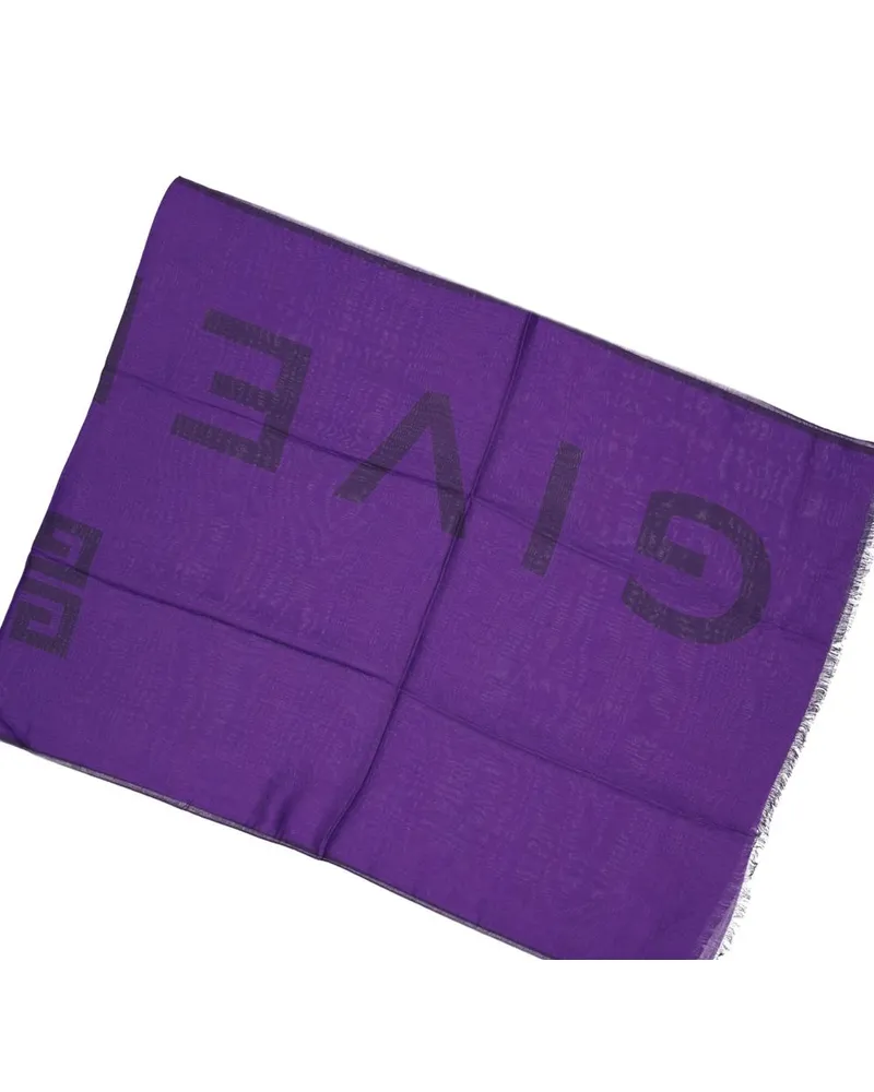 Givenchy Men's Purple Cashmere Scarf Purple
