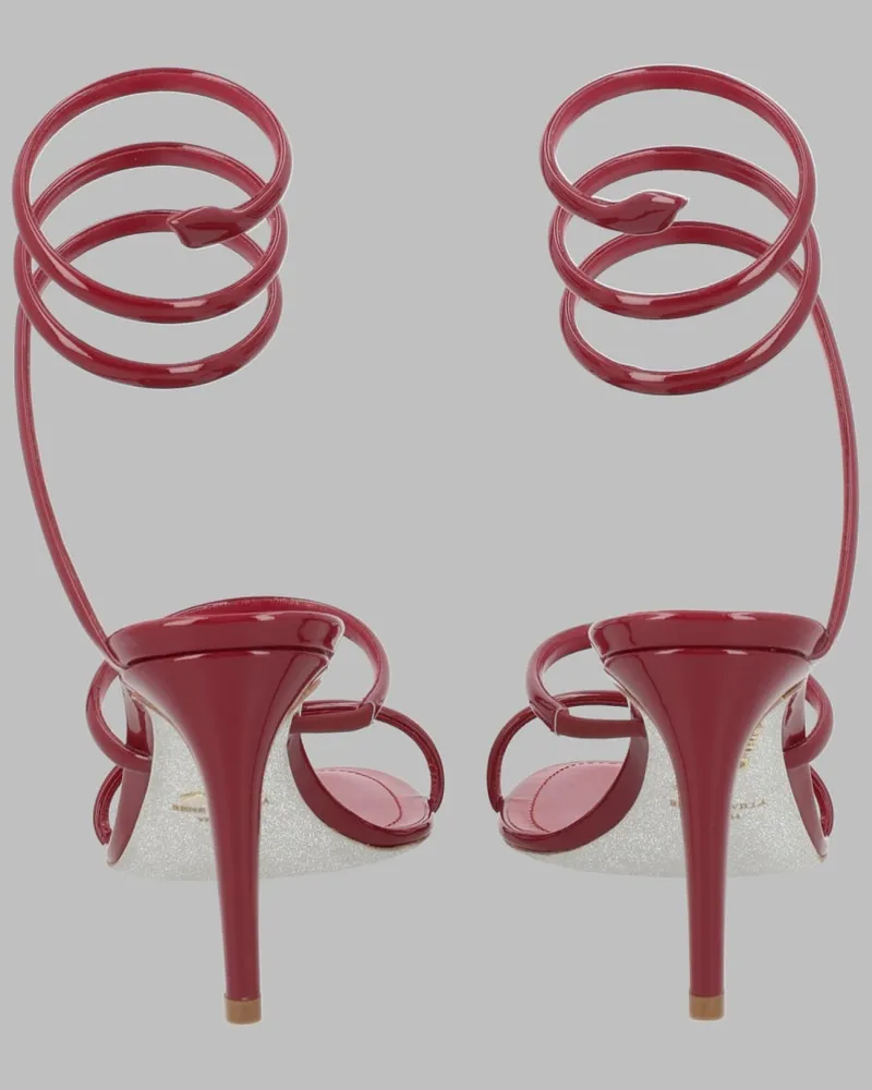 René Caovilla Cleo Heeled Sandal — Red Red