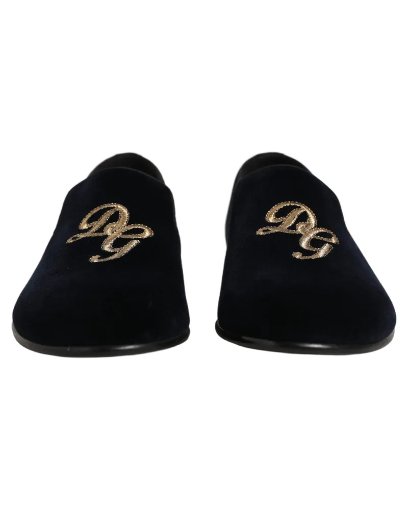 Dolce & Gabbana Embroidered DG Logo Slipper — Black Black