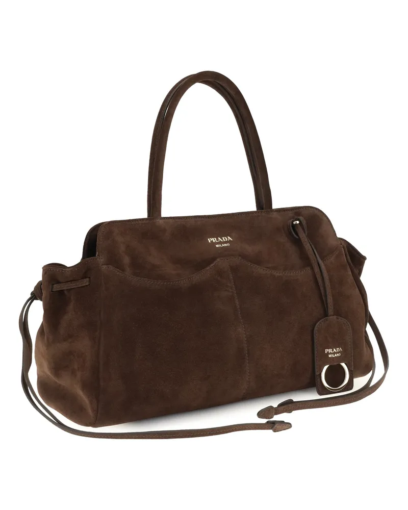 Prada Carry Shoulder Bag — Brown Brown