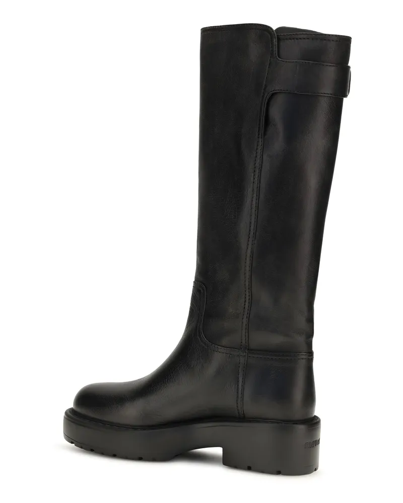 Miu Miu Women's Knee-High Leather Boots Black Black