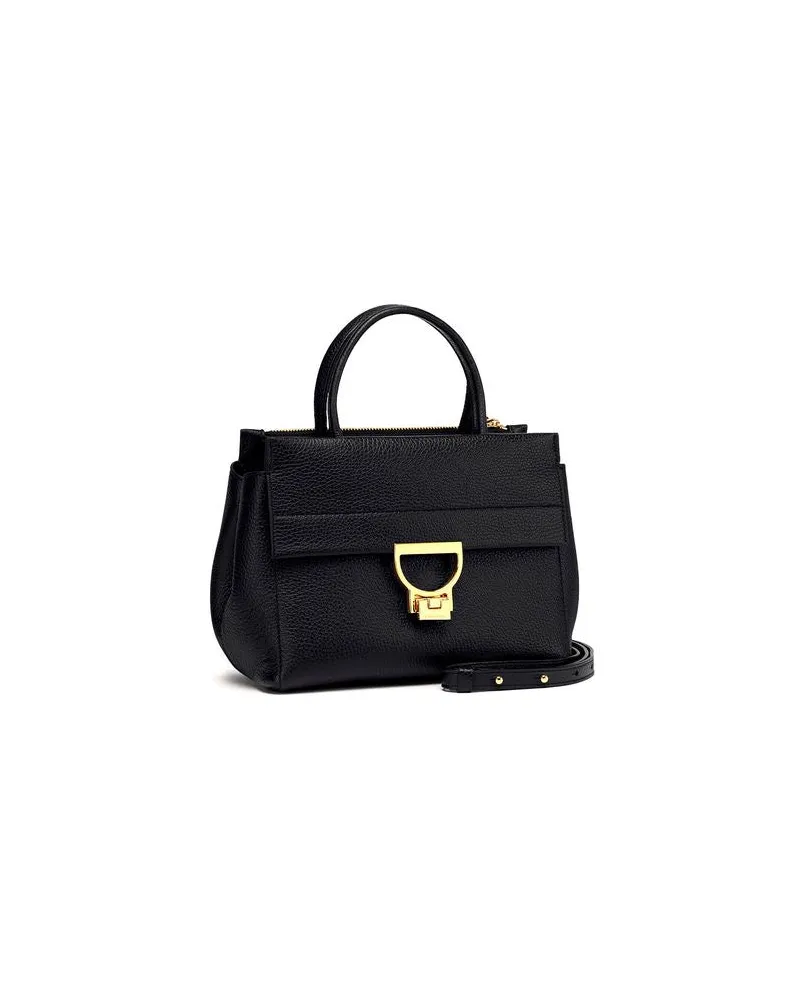 Coccinelle Women's Top Handle Bag Black Cowhide - Top-Handle-Bags Black