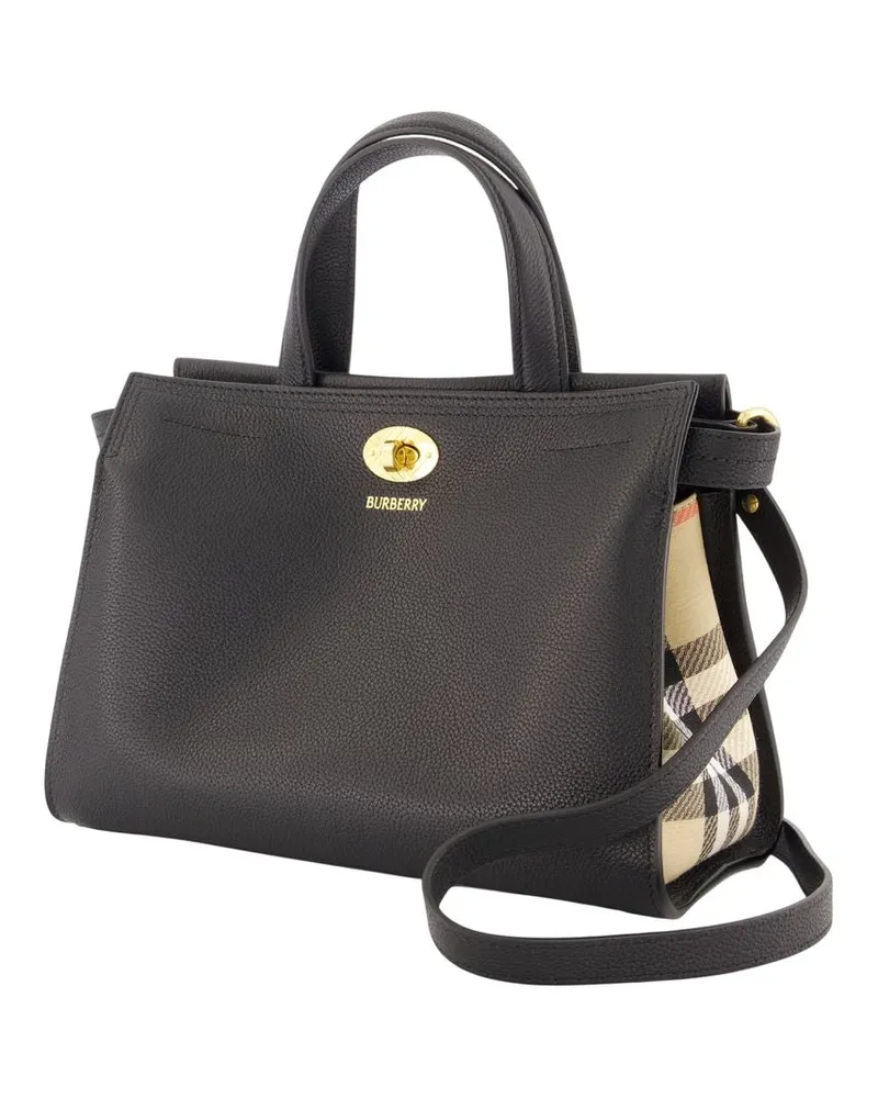 Burberry Women's Ll Mini Cotswolds Shopper Bag -  Leather Black Calfskin Totes-Shopping-Bags Black