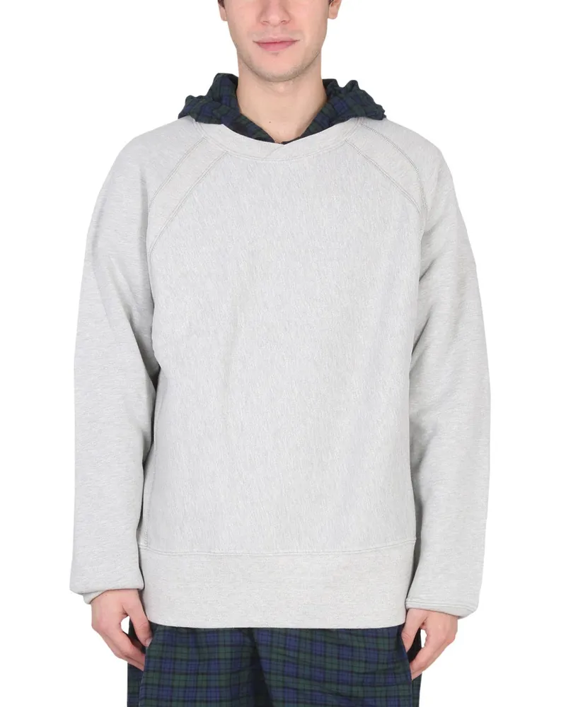 Engineered Garments Crewneck Cotton Sweatshirt — Gray Gray