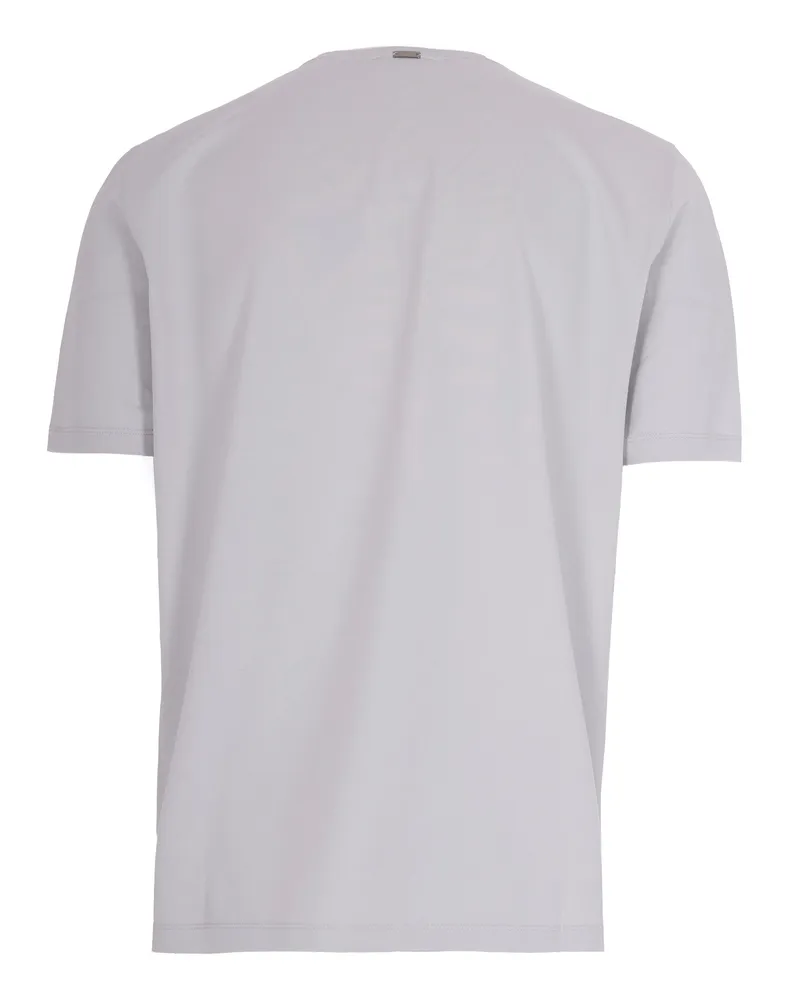 Herno Men's T-Shirt Jersey Pearl Grey Cotton Elastane T-Shirts And Polos Gray