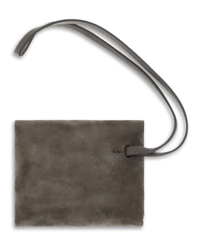 Brunello Cucinelli Women's Suede Bag Charm Corvino Calf Leather Bos Taurus Covers E Cases Gray