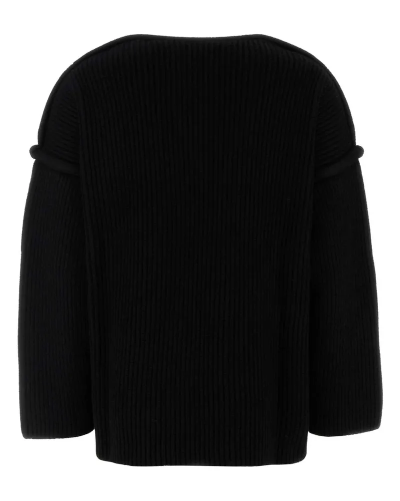Jil Sander Women's Black Wool Sweater Exterior: Maglieria Black