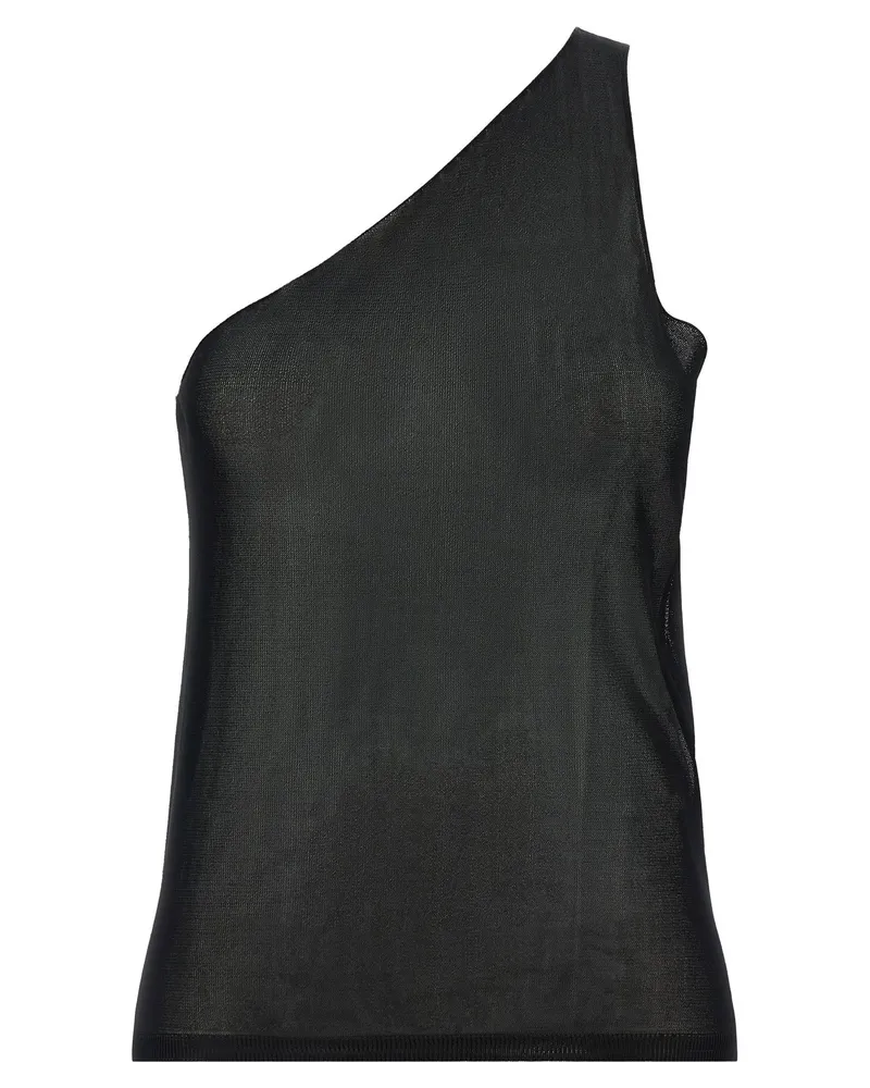 Fendi Semi-Transparent Silk Organza Top — Black Black